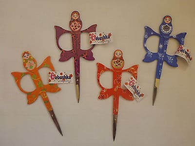Embroidery Scissors 4.3" (11.0cm) Babushka[Red]-180